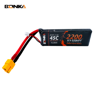 BONKA 2200mAh 45C 2S LiPo Battery for RC Helicopter